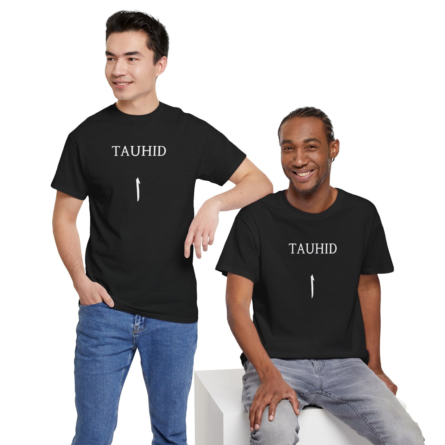 Men's & Women's Heavy Cotton Tee - 'TAUHID' and 'ONE UMMAH' Shirt - Embrace Unity & Faith