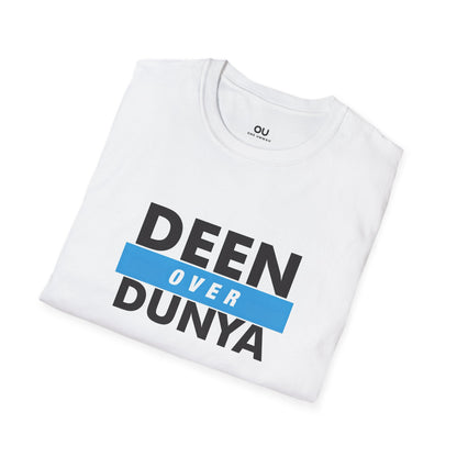 Unisex Softstyle T-Shirt - "Deen Over Dunya" Inspirational Tee | Faith and Community Apparel