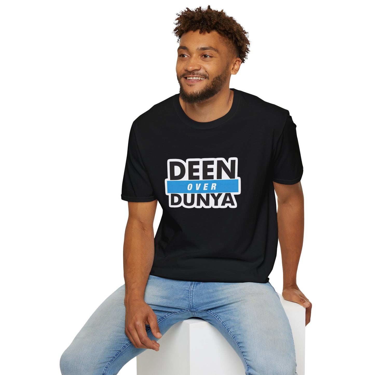 Unisex Softstyle T-Shirt - "Deen Over Dunya" Inspirational Tee | Faith and Community Apparel