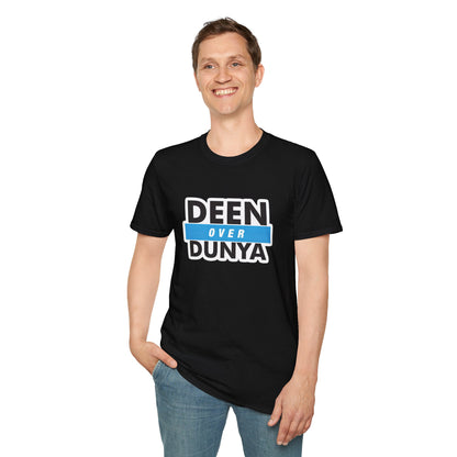 Unisex Softstyle T-Shirt - "Deen Over Dunya" Inspirational Tee | Faith and Community Apparel