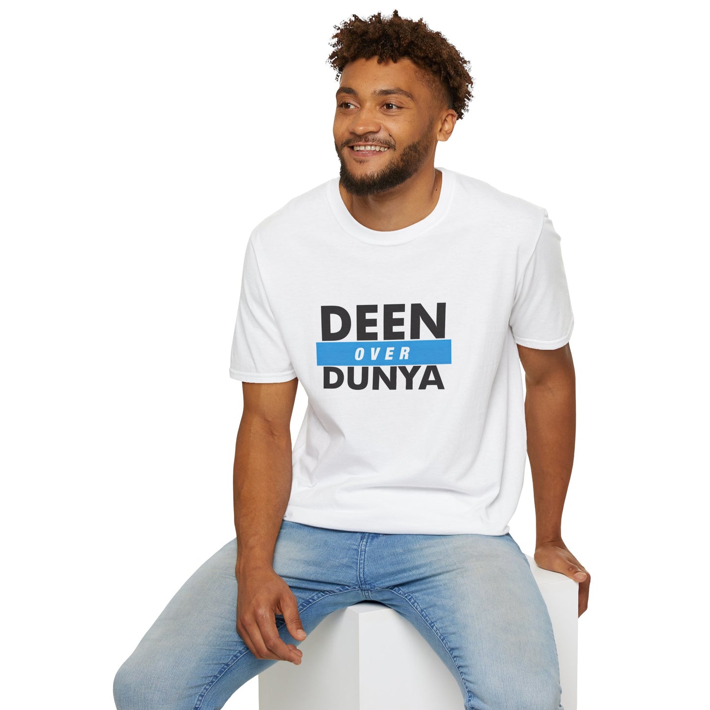 Unisex Softstyle T-Shirt - "Deen Over Dunya" Inspirational Tee | Faith and Community Apparel